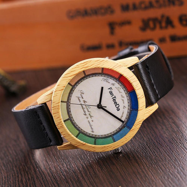 Luxury Fashion Leather Band Analog Quartz Round Wrist Watch Watches