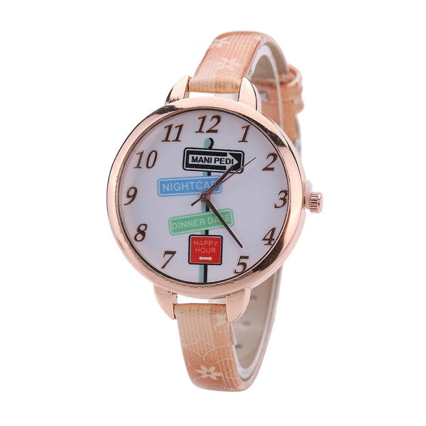 Lndicator Pattern Watch Casual Quartz Wrist Watch