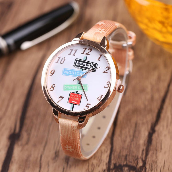 Lndicator Pattern Watch Casual Quartz Wrist Watch