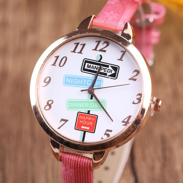 Lndicator Pattern Watch Casual Quartz Wrist Watch