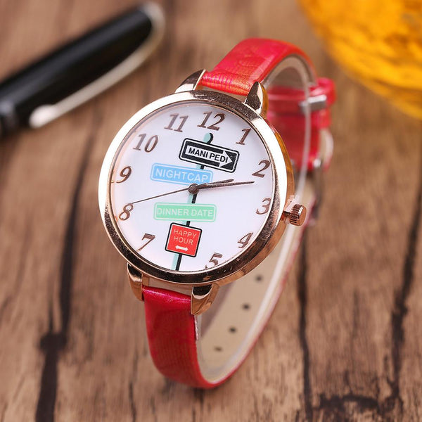 Lndicator Pattern Watch Casual Quartz Wrist Watch