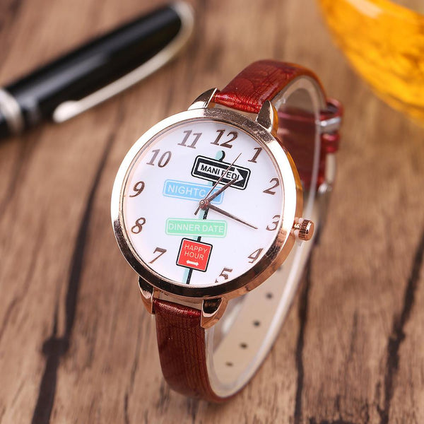 Lndicator Pattern Watch Casual Quartz Wrist Watch