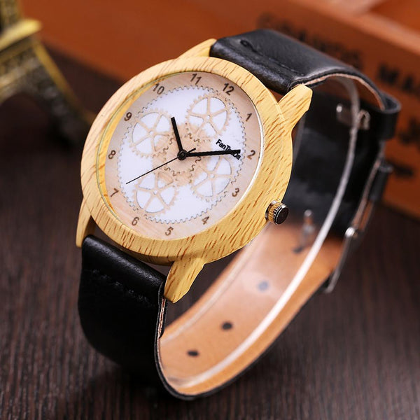 Luxury Fashion Leather Band Analog Quartz Round Wrist Watch Watches