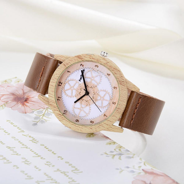 Luxury Fashion Leather Band Analog Quartz Round Wrist Watch Watches