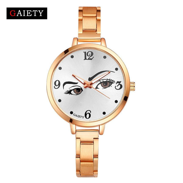 Women Fashion Chain Analog Quartz Round Wrist Watch Watches