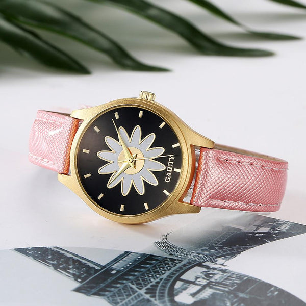 Women Fashion Leather Band Analog Quartz Round Wrist Watch Watches