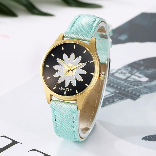 Women Fashion Leather Band Analog Quartz Round Wrist Watch Watches