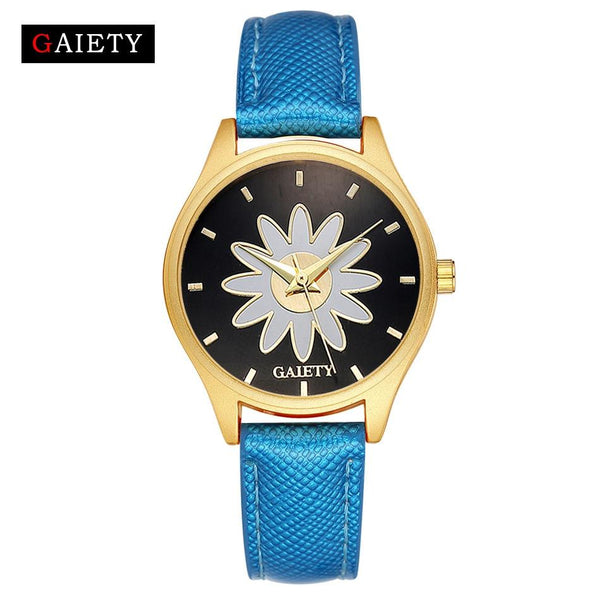 Women Fashion Leather Band Analog Quartz Round Wrist Watch Watches