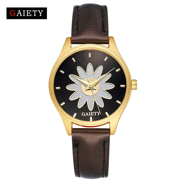 Women Fashion Leather Band Analog Quartz Round Wrist Watch Watches