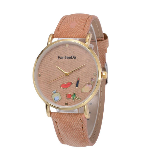 Fashion Womenwboy Quartz Analog Wrist Simple Watch Round Case Watch