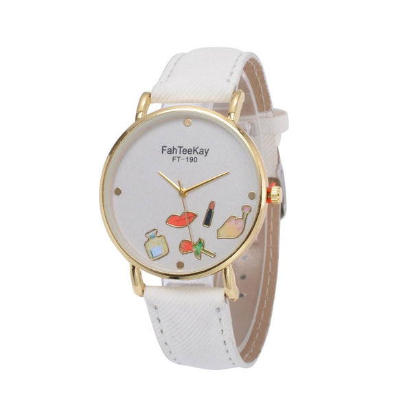 Fashion Womenwboy Quartz Analog Wrist Simple Watch Round Case Watch