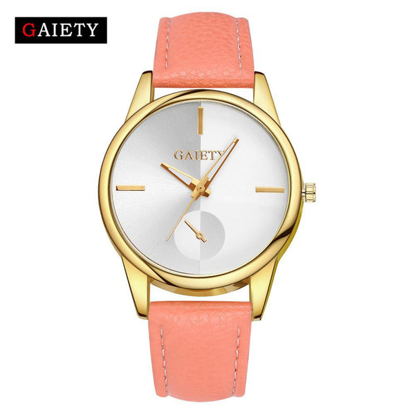 Women Fashion Leather Band Analog Quartz Round Wrist Watch Watches