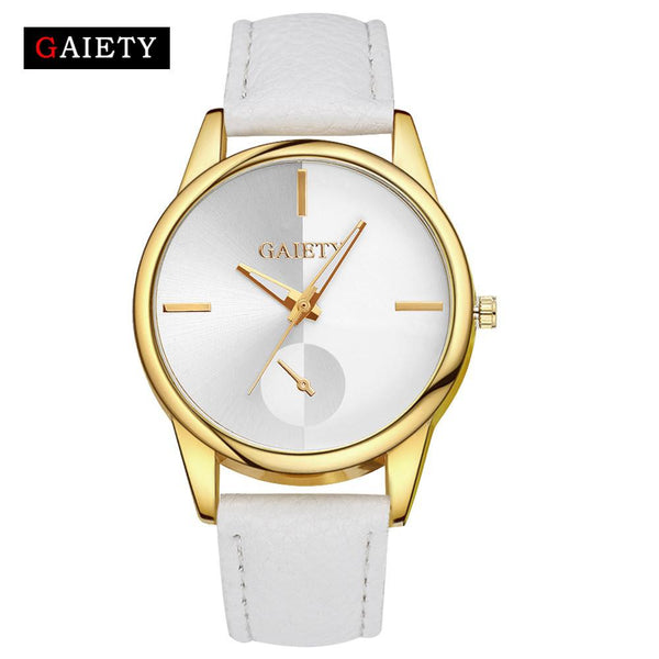 Women Fashion Leather Band Analog Quartz Round Wrist Watch Watches