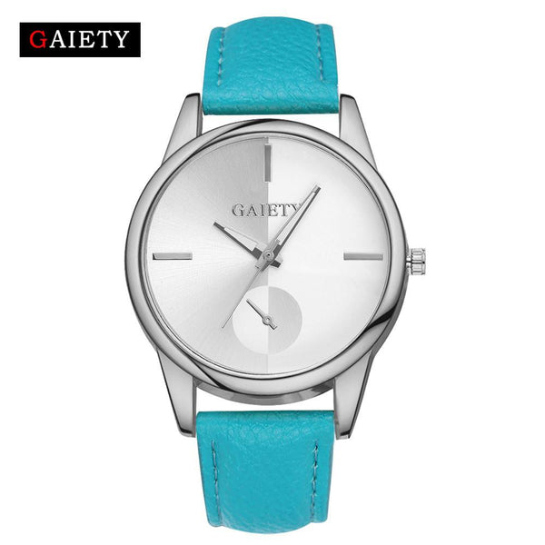 Women Fashion Leather Band Analog Quartz Round Wrist Watch Watches