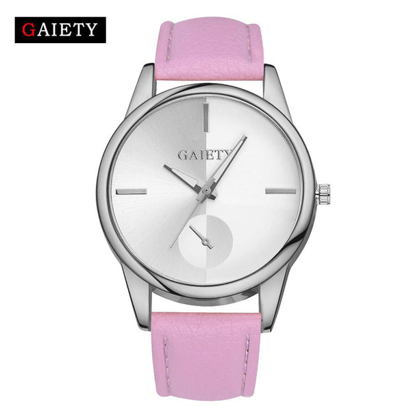 Women Fashion Leather Band Analog Quartz Round Wrist Watch Watches