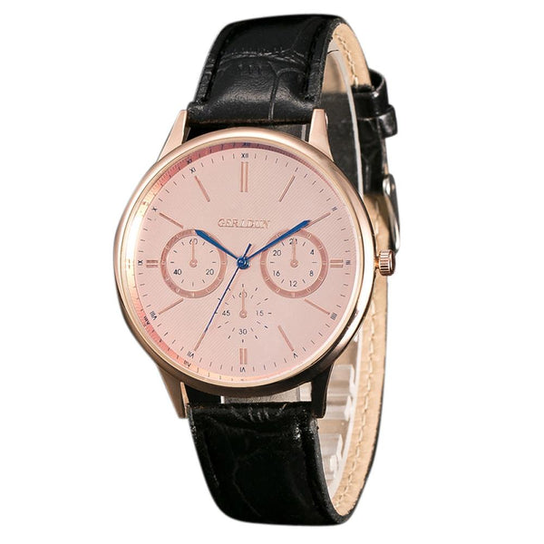 Fashion Men Leather Band Watches Sport Analog Quartz Wrist Watch