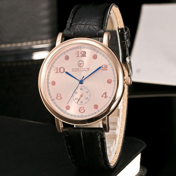 Fashion Men Leather Band Watches Sport Analog Quartz Wrist Watch