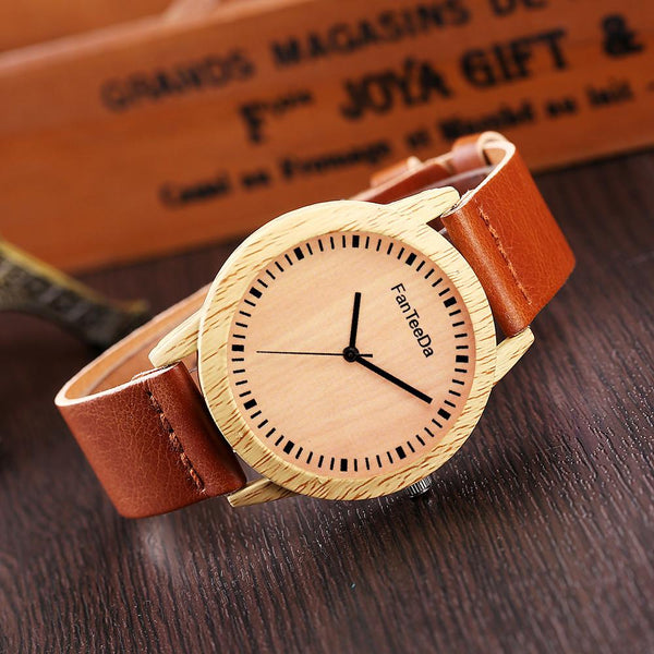 Luxury Fashion Leather Band Analog Quartz Round Wrist Watch Watches