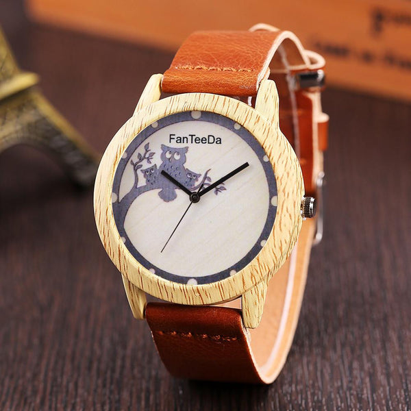 Luxury Fashion Leather Band Analog Quartz Round Wrist Watch Watches
