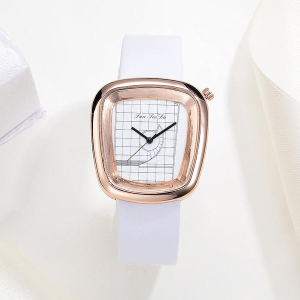 Luxury Fashion Leather Band Analog Quartz Round Wrist Watch Watches