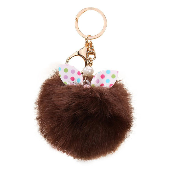 15CM Cute Owl Keychain Pendant Women Key Ring Holder Pompoms Key Chains