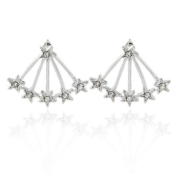 1 Pair Women New Popular Aloy Simple Star Stud Earring GD