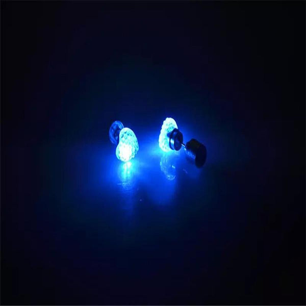 1 Pair/2pcs Fashion Dance Party Accessories Light Up LED Bling Ear Studs Earring