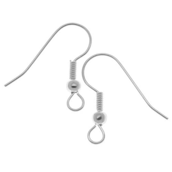 100 Piece Steel Earring Hooks Hypo-Allergenic